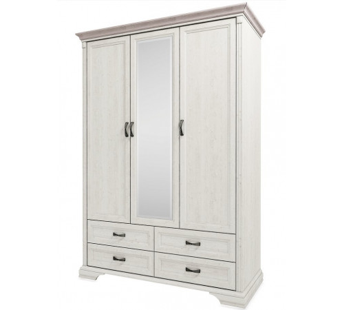 Трехстворчатый шкаф для одежды с зеркалом Монако 3D4S