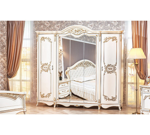 Шкаф 5-х дверный Даниэлла (крем)