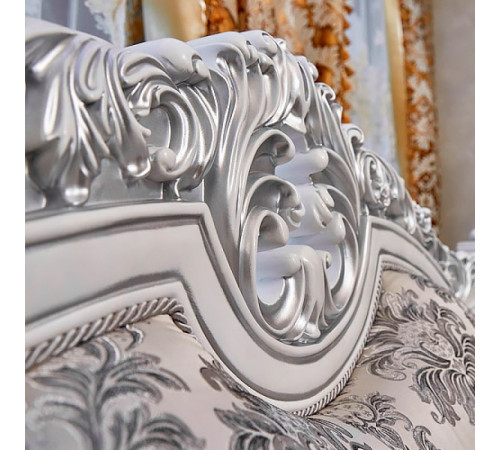 Диван Лорд (белый,серебро)