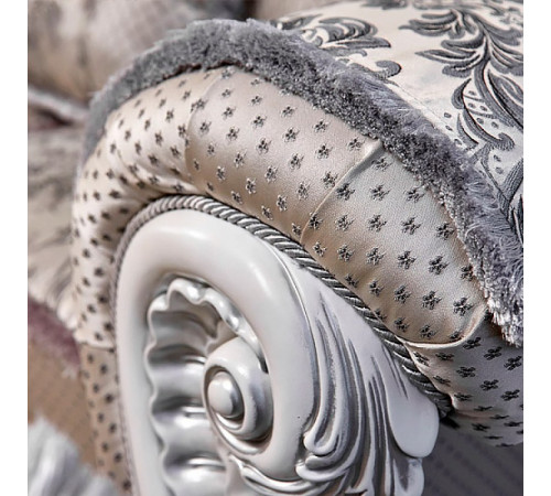 Диван Лорд (белый,серебро)