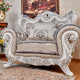 Кресло Лорд (белый,серебро)