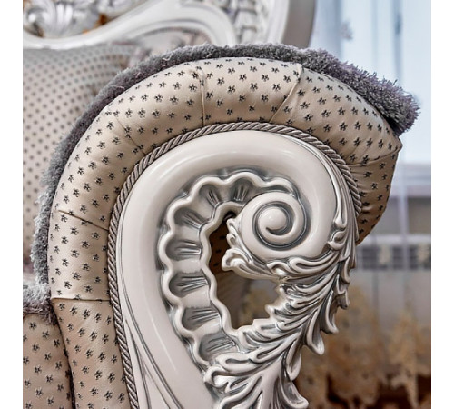 Диван Лорд (белый,серебро)