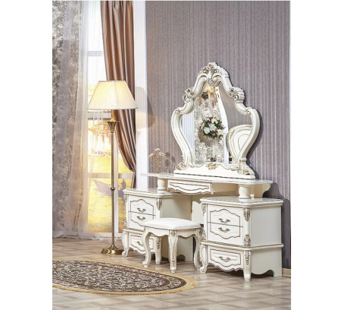 Туалетный столик с зеркалом Медея (крем)