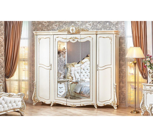 Шкаф 5-ти дверный Монреаль (крем)