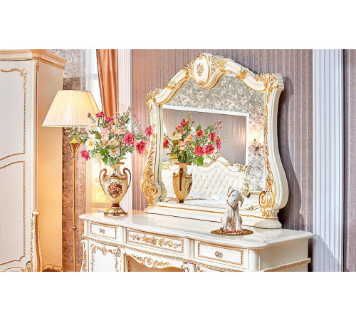 Туалетный столик с зеркалом Монреаль (крем)