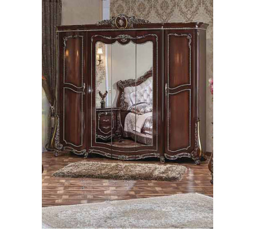 Шкаф 5-ти дверный Монреаль (орех)