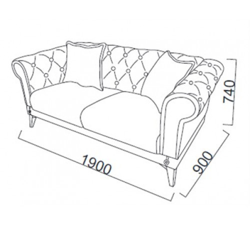 Двухместный диван-кровать Лорис (Loris) Беллона
