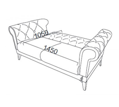 Двухместный диван-кровать Лорис (Loris) Беллона