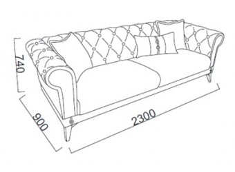 Трехместный диван-кровать Лорис (Loris) Беллона