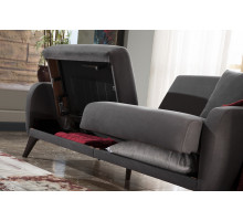 Трехместный Диван-кровать Flexy Флекси (темно-серый)