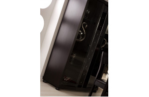 Двухстворчатый шкаф витрина в гостиную Мира MIRA-01 венге