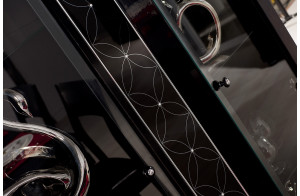 Двухстворчатый шкаф витрина в гостиную Мира MIRA-01 венге