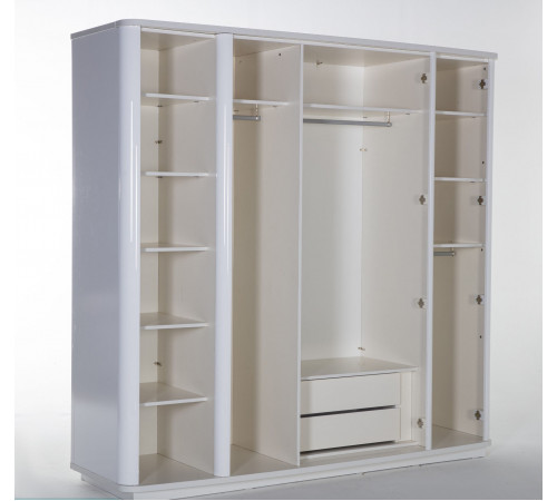 Пятистворчатый шкаф Легенда белый LEGN-33