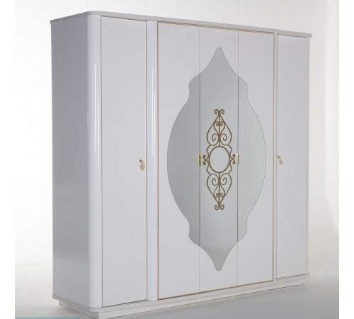 Пятистворчатый шкаф Легенда белый LEGN-33