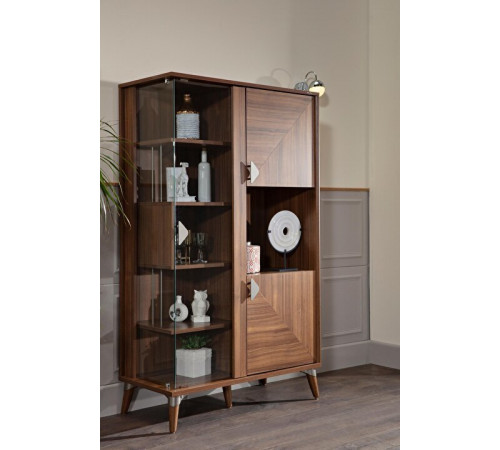 Двустворчатый шкаф витрина для посуды Лорен (Loren) LORE-13