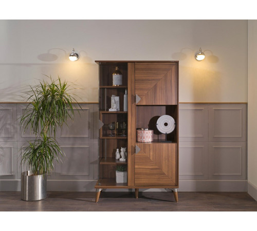 Двустворчатый шкаф витрина для посуды Лорен (Loren) LORE-13