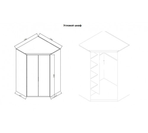 Угловой шкаф Лорен (Loren) LORE-30