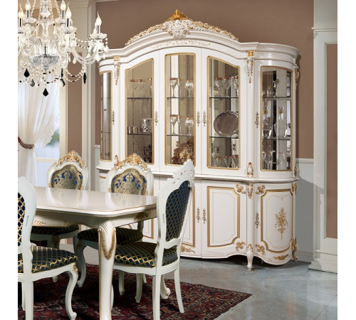 Шкаф-витрина пятидверная Элиана (беж)