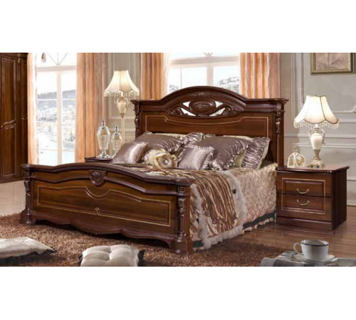 Двуспальная кровать Сорренто (орех)