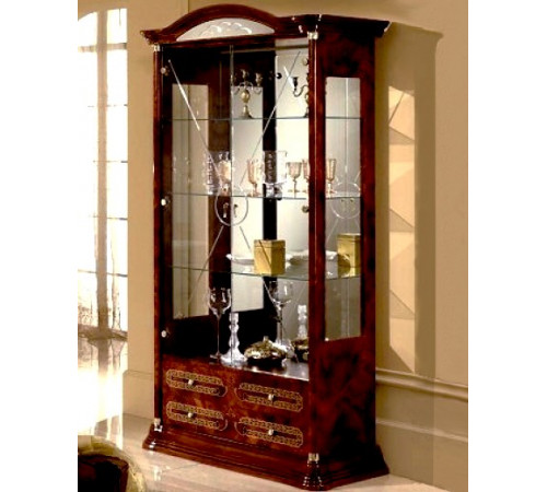 Шкаф-витрина двухдверная Роза (могано)