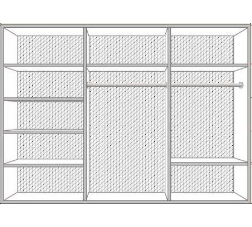 Шестистворчатый для одежды шкаф Катя (беж)