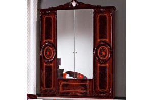 Четырехстворчатый шкаф для одежды Роза (могано)