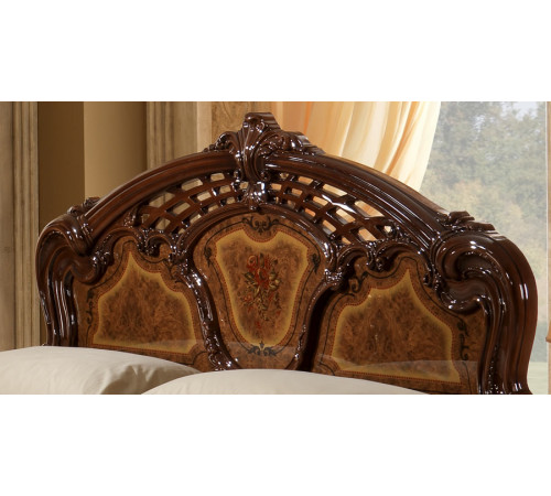 Двуспальная кровать Роза (орех)