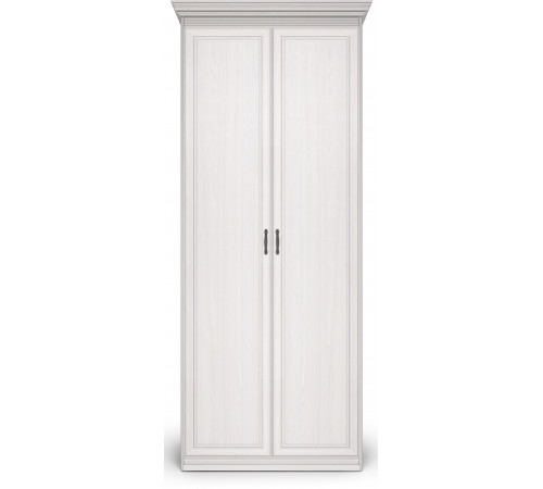 Шкаф 2-х дверный Неаполь Ясень анкор светлый (патина "серебро")