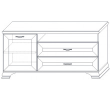 Тумба под ТВ 2 Сиена (Бодега Белый)