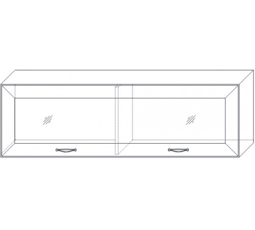 Полка навесная 2 1300 Сиена (Бодега Белый)