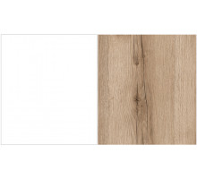 Полка навесная 1350 Вега Скандинавия (белый + дуб каньон)