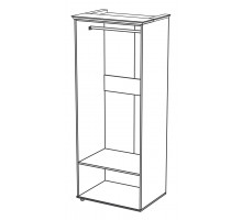 Двухстворчатый шкаф для одежды в гостиную Романтика ВК-09-17