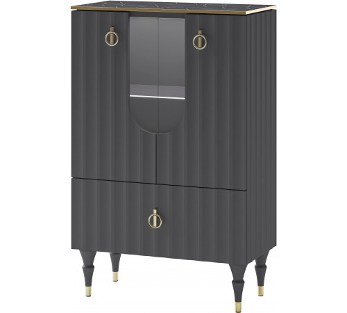 Комбинированный шкаф витрина Лоренсо МН-043-01