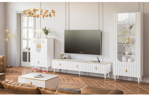 Шкаф-витрина Лоренсо МН-043-25 белый