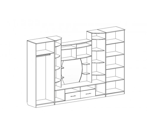 Стенка для гостиной Лороза