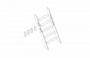 Пакет №11 Наклонная лестница и опоры для кровати Соня