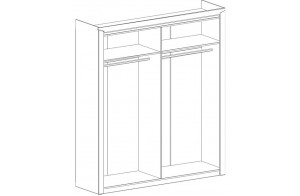 Шкаф для одежды четырехдверный Соренто Дуб стирлинг