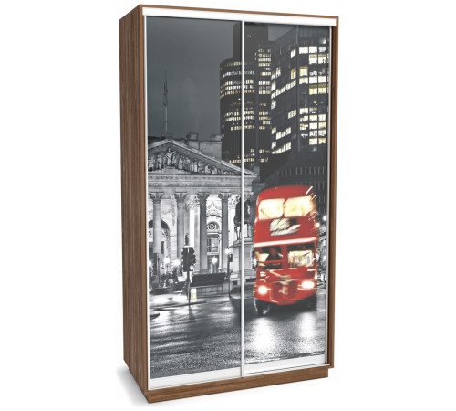 Шкаф-купе для одежды Леон-2 («Лондон») узкий