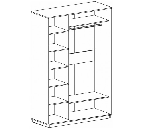 Шкаф-купе для одежды Леон-2 («Прага»)
