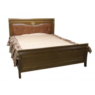 Двуспальная кровать Лика ММ-137-02 (медовый дуб+зп)с изножьем