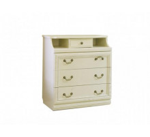 Бельевой комод Нинель ММ-167-04/01 (белая эмаль)