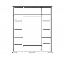 Шкаф для одежды Лика ММ-137-01/04Б (медовый дуб+зп)