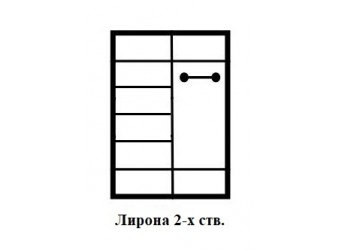 Двухстворчатый шкаф для одежды Лирона MUR-103-05 st