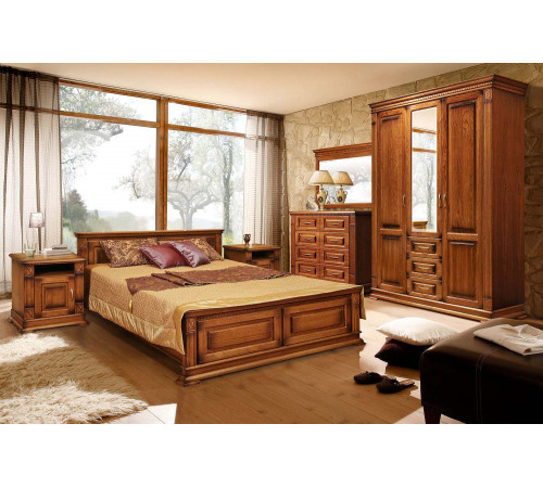 Спальня «Верди Люкс» 3 (дуб рустикаль с патинированием)