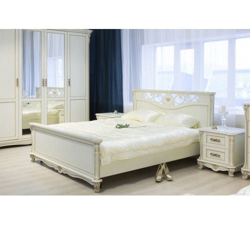Спальня  «Алези №2» (слоновая кость с золочением)