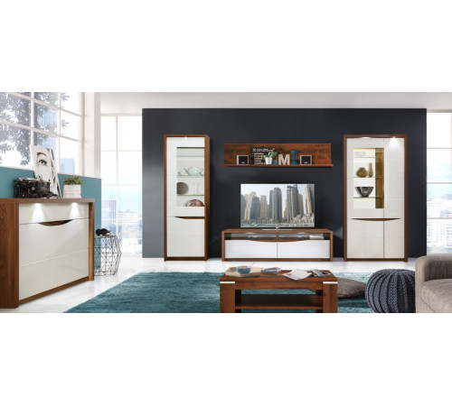 Гостиная Монако #3  (дуб саттер/белый глянец) от Пинскдрев