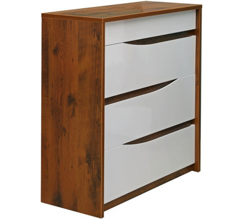 Комод «Монако» П528.02 (дуб саттер/белый глянец)