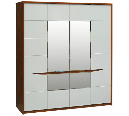 Шкаф для одежды «Монако» П528.01 (дуб саттер/белый глянец)