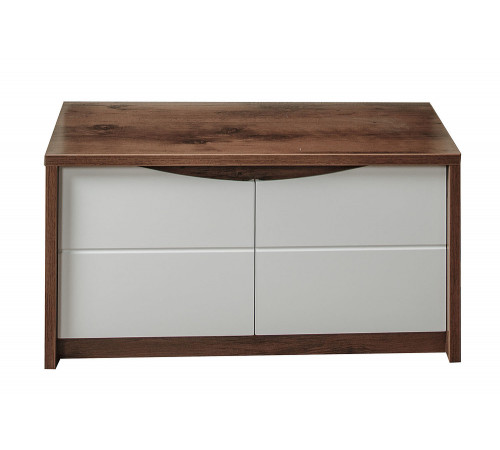 Тумба для обуви «Монако» П542.03 (дуб саттер/белый глянец)