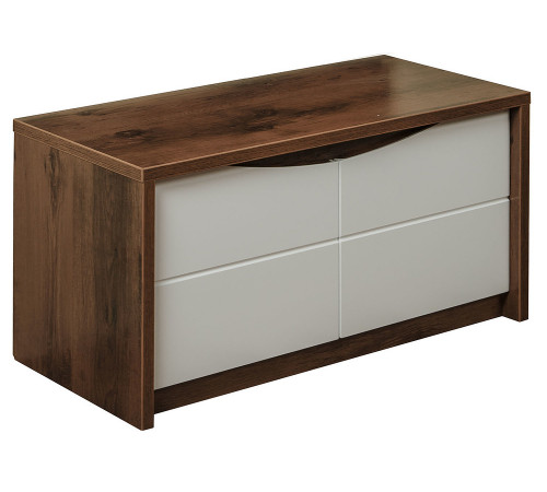 Тумба для обуви «Монако» П542.03 (дуб саттер/белый глянец)